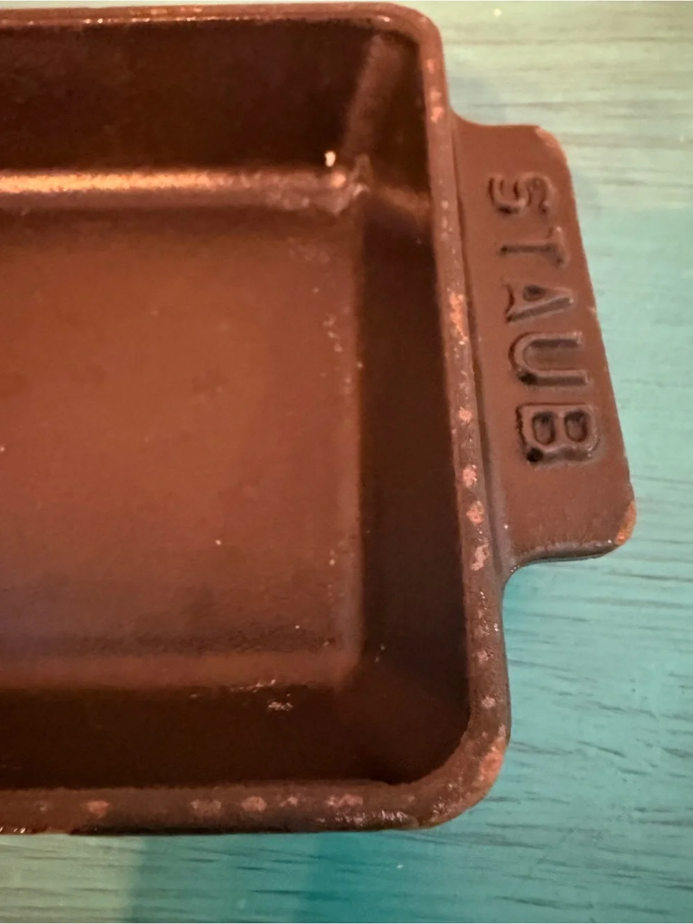 Staub Cast Iron Rectangular Baking Dish No. 15 Black Made in France Gratin Pan